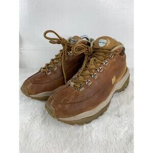 Skechers Sport Premium Women’s Lace-Up Leather Boots Brown Size 8
